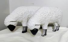 Pair Of 1989 Union Products Blow Mold Sheep Lamb Nativity 21