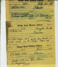 CHICAGO GREAT WESTERN RY. TRAIN ORDERS (15) CLARION, IOWA  1963 - 1967. picture