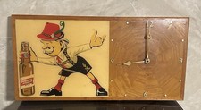 Vintage Old German Beer Clock Herman Mascot Queen City Brewing Cumberland MD picture