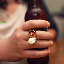 DC The Flash Barry Allen Anime Cosplay Ring Flap Adjustable Jewelry Gift Collect picture