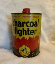 1978 Vintage EMPTY Mr. Bar B Q Charcoal Lighter Can 1 Quart NO UPC picture