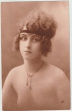 Original French Aurographie printed postcard Art Deco nude study 1910 oct #733 picture