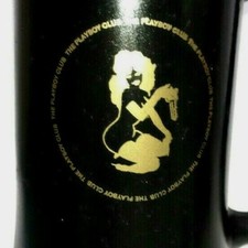 Vintage The Playboy Club Black Smoked Glass  Mug Stein  picture