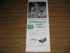 1958 Vintage Ad Choremaster Lawn Mowers Rotary & Riding Cincinnati,OH picture