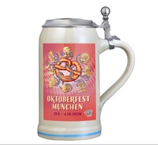 2020 OFFICIAL OKTOBERFEST STEIN LIDDED RASTAL MUG (SAMMLERKRUG, WIESNKRUG) picture
