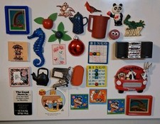 Lot Of 28 Vintage 80s 90s Refrigerator Magnets Acme McDonalds Hulk Kitchen Fruit picture