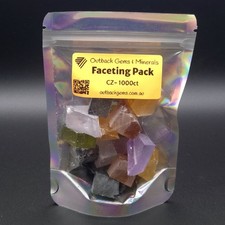 Cubic Zirconia (CZ) Faceting Rough Bag- Mixed Colours  - 1000ct picture