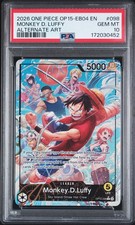 2026 ONE PIECE OP15-EB04-ADVENTURE ON KAMI'S ISLAND #098 MONKEY D. LUFFY PSA 10 picture