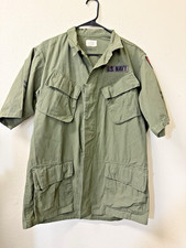 Vietnam Jungle Jacket Sz Medium Reg Coat Combat Tropical Ripstop 60s 1969 picture
