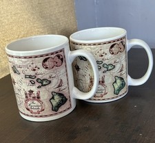 Ron Croci Artwork Vintage 1996-99 Map Of Hawaiian Islands 2 Coffee Mugs Cups picture