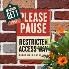 Private Road Do Not Enter Warning Sign Distressed Gate Caution Metal Tin Plaque picture