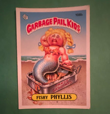 Topps Garbage Pail Kids 1986 Lot of 2: #108b Fishy Phyllis & Teacher's Pet picture