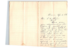 1884 Handwritten Letter Mllie W Wescott Brewer Maine ME Thayer Ephemera History picture