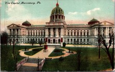 The Capitol Harrisburg PA 1910 Vintage Postcard 5P19-2 picture