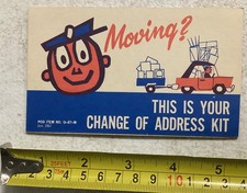 Vintage 1967 USPS Change of Address Kit Moving Forms Post Office Ephemera picture