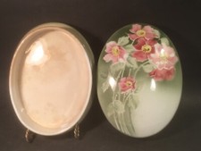 Antique French Faience Dresser Jewelry Box c.1890 picture