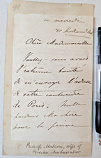 Princess Henriette Malcom, Wife of Persian Ambassador, Signed Letter picture