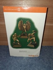 Vntg Y2k Dept 56 Monster Park Statues Set of 3 Bronze Display Figures-New/Sealed picture