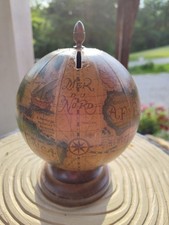 Vintage Olde World Globe, Italian, Change Bank, Small 6