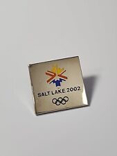 Salt Lake City 2002 Winter Olympics Lapel Pin 5 Rings & Snow Crystal Symbol picture