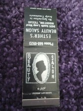 Vintage Matchbook Collectible Ephemera Y31 Houston Texas Esthers Beauty Salon picture