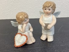 Hutschenreuther Lot 2 Porcelain Figurine Two Cherubs Angels Boy Girl picture