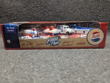 2005 Die Cast Pepsi cola Floor Flyer trackless train set by Gearbox 4 pcs picture