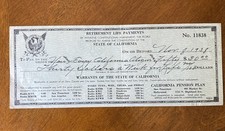 Vintage 1938 California Political Campaign Ham & Eggs Retirement Check picture