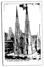 RPPC St Patrick's Cathedral New York City NY c1930 Real Photo Vintage Postcard picture