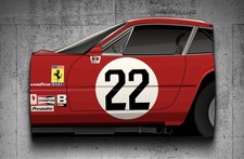 WOW 1971 365 GTB4 Competizione Race Curved Style Sign picture