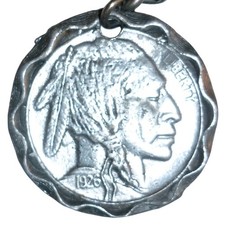 Vtg International Trucks Keychain Buffalo Nickel 1926 Brookfield WI Advertising picture
