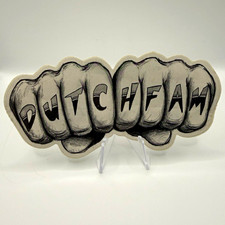 Rare Vintage Dutch Bros Dutch Fam Knuckles Sticker 2015 HTF Old School Decal picture