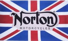 NORTON Racing Flag Banner (3x5 ft) Motorcycles HONDA KTM YAMAHA HARLEY picture