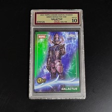 2025 Topps Chrome Marvel Studios Galactus Green Refractor DEBUT #009/199 TGS 10 picture