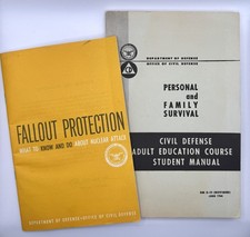 2 Pc 1960’s U.S. Office of Civil Defense Nuclear Fallout Survival Booklets  picture