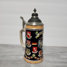 SCHMITT & SOHN Ceramic Germany DEUTSCHLAND Beer Stein Handmade Gold Hand Painted picture