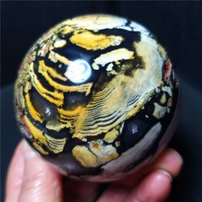 RARE 420G Natural Beautiful Colorful Agate Stone Sphere Ball Healing Aa4548 picture