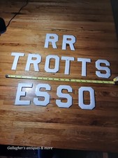 Vintage Brass Porcelain Enamel Esso Roosters Sign 4