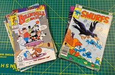 Vintage Cartoon Comic Book Lot 15x Smurfs DuckTales Duckula Police Academy picture