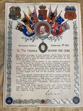 King Edward VII Message on Death of Queen Victoria / Montreal Star Feb4th 1901 picture