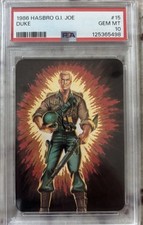 1986 Hasbro GI Joe Action Cards Duke #15 Psa 10 POP 13 First Card Appearance picture