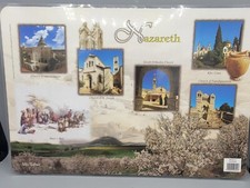 Nazareth City Israel Placemat VTG Laminated 12x17 Holy Land Photography Religion picture