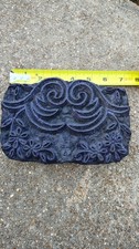 Vintage Hand Carved Pear Wood Fabric Printing Block Stamp pottery Craft Batiking picture