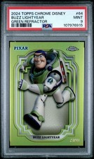2024 Topps Chrome Disney Buzz Lightyear /99 Green Refractor PSA 9 Mint picture