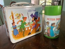 VINTAGE PETER PAN LUNCHBOX AND THERMOS picture