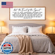 Cpcdaosk Fruit of the Spirit Framed Wall Art 40''x15'' Rustic Bible Verse picture