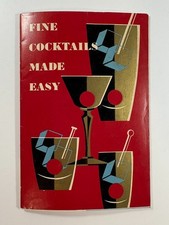 Vintage 1952 Fine Cocktails Made Easy National Distillers Recipe Book Bar Art picture