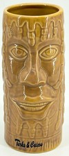 Vtg Chiki Tiki Ceramic Mug Happy Rasta Dreadlocks Turks & Caicos Collectible Cup picture