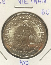 1968 Vietnam 20 Dong “Scarce “UNCIRCULATED Coin-FAO-￼KM#11-MINTAGE=500,000 picture