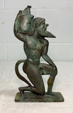 Antique Satyr Greek mythical Creature solid Bronze statue sculpture artifact picture